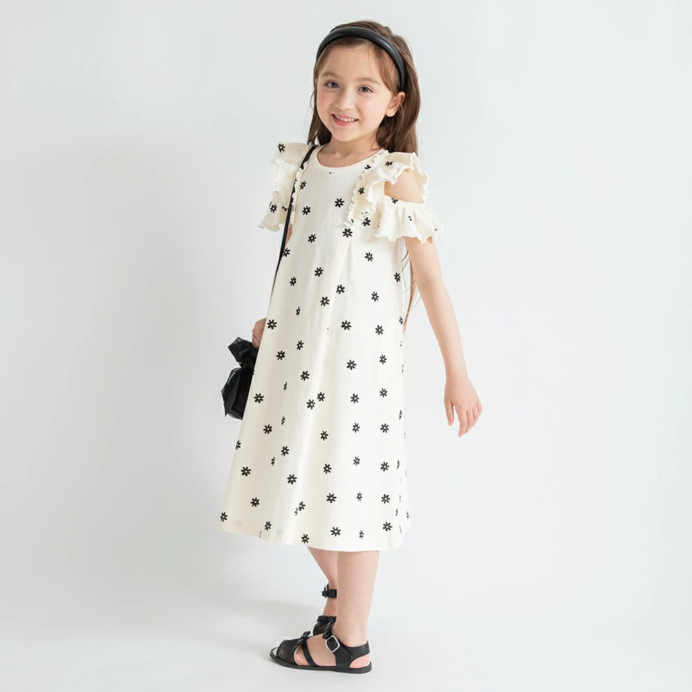 日本童裝 Branshes 露肩連身裙 80-130cm 女童款 夏季 DRESSES