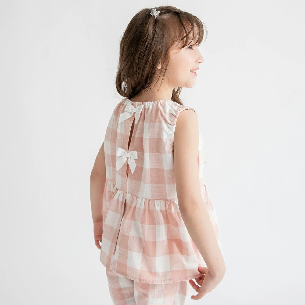日本童裝 Branshes 後開衩無袖上衣 80-150cm 女童款 夏季 TOPS