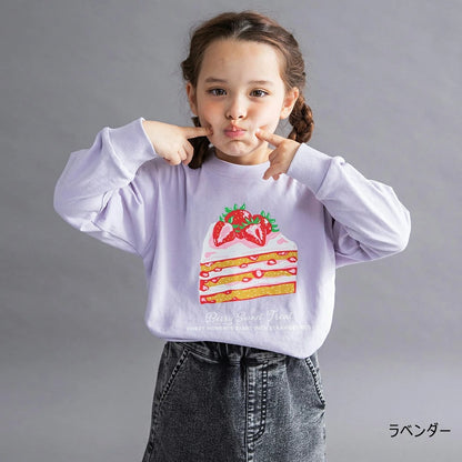 日本童裝 Branshes 印花長袖上衣 100-160cm 女童款 秋季 TOPS