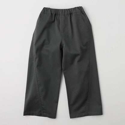 日本童裝 Branshes 彈性斜紋寬腳直筒長褲 100-160cm 男童款/女童款 秋季 PANTS