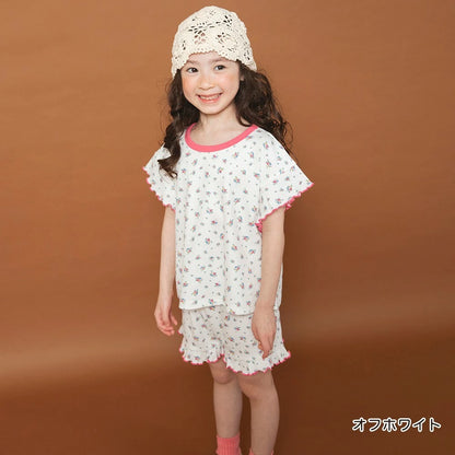日本童裝 Branshes x りぃー 小碎花華夫格套裝 80-130cm 女童款 夏季 TOPS PANTS