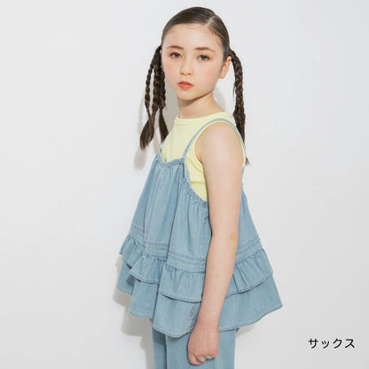 日本童裝 Branshes【Ou? by EDWIN】牛仔吊帶背心 90-150cm 女童款 夏季 TOPS