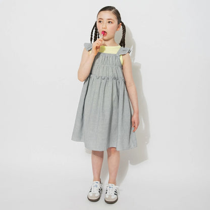 日本童裝 Branshes【Ou? by EDWIN】荷葉邊連身裙 90-150cm 女童款 夏季 DRESSES