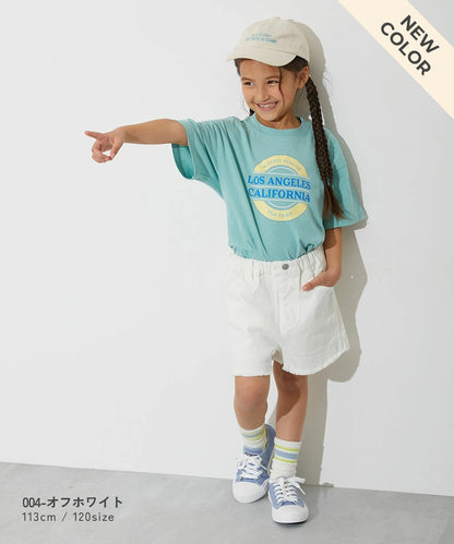 日本童裝 dev!rock 寬鬆水洗牛仔短褲 100-160cm 女童款 夏季 PANTS