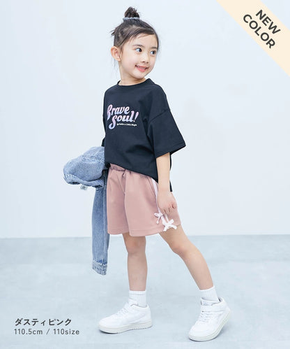 日本童裝 dev!rock 側條紋緞帶短褲 100-160cm 女童款 夏季 PANTS