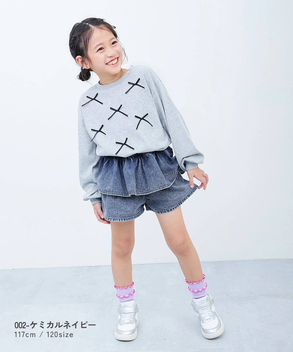 日本童裝 dev!rock 蛋糕層疊牛仔裙褲 100-160cm 女童款 PANTS 夏季