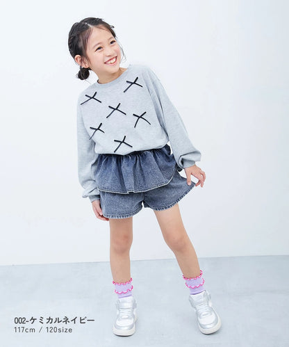 日本童裝 dev!rock 蛋糕層疊牛仔裙褲 100-160cm 女童款 PANTS 夏季