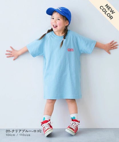 日本童裝 dev!rock 	印花七分袖插肩連身裙 100-160cm 女童款 夏季 DRESSES