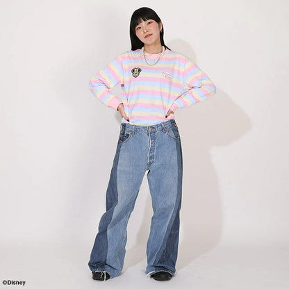Japanese BDL x Disney parent-child print tops (80-150cm) for boys and girls (summer TOPS) 