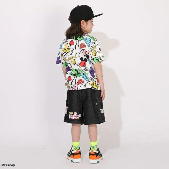 Japanese BDL x Disney parent-child print tops (80-150cm) for boys and girls (summer TOPS) 