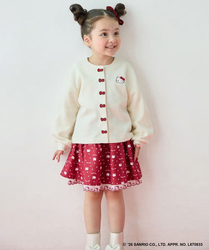 日本童裝 ANY#26 x Sanrio Hello Kitty 蝴蝶扣外套 100-150cm 女童款 秋季 OUTERWEAR 聖誕紅/新年紅