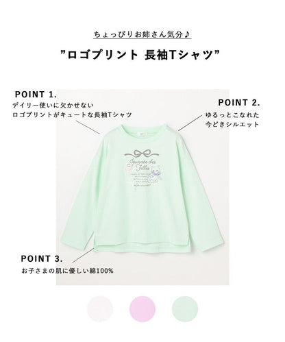 日本童裝 aF#a325 立體印花上衣 90-150cm 女童款 春季 TOPS