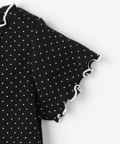 日本童裝 aF#a325 波點蝴蝶結上衣 110-160cm 女童款 夏季 TOPS