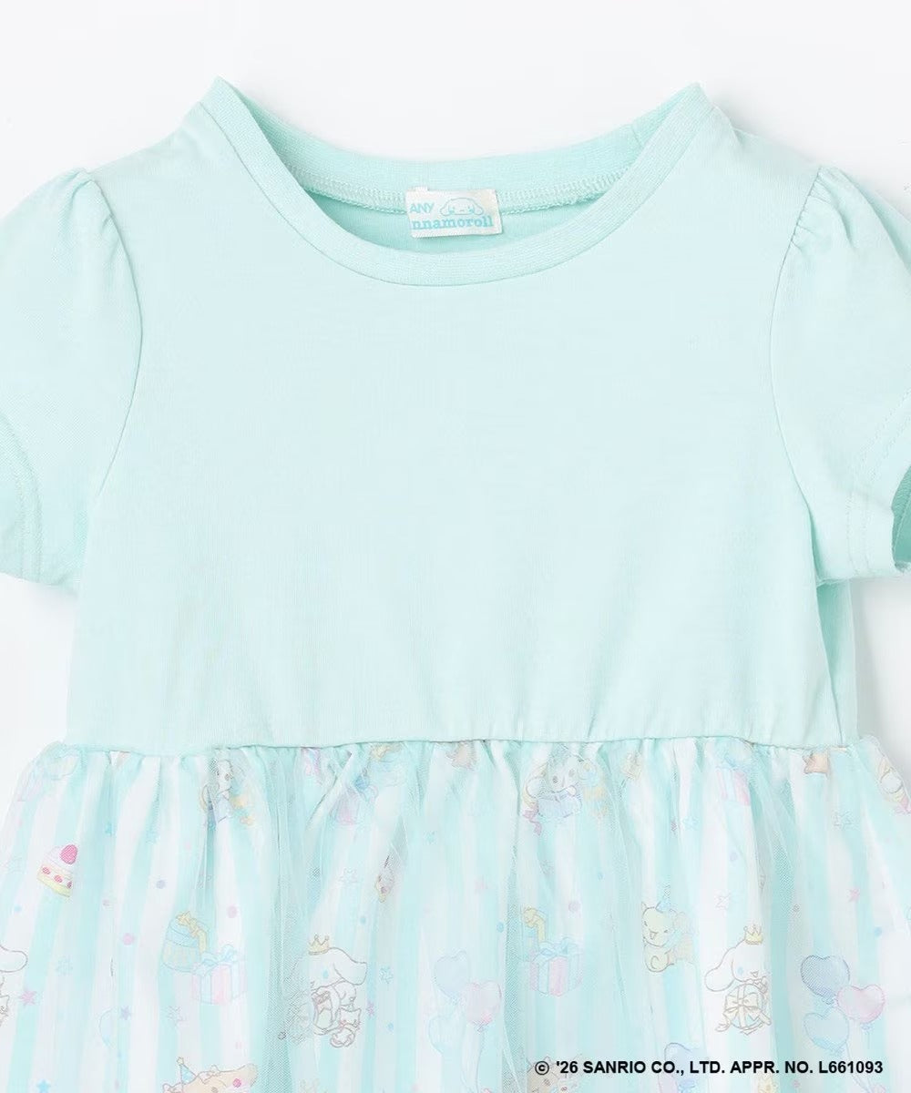 日本童裝 aF#a325 x Sanrio Cinnamoroll 2Way 領可拆 水手領連身裙 100-150cm 女童款 夏季 DRESSES