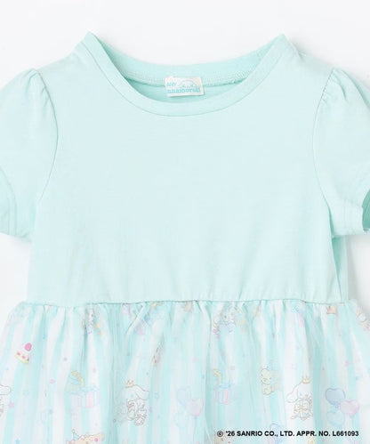 日本童裝 aF#a325 x Sanrio Cinnamoroll 2Way 領可拆 水手領連身裙 100-150cm 女童款 夏季 DRESSES