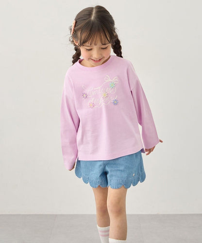 日本童裝 aF#a325 立體印花上衣 90-150cm 女童款 春季 TOPS