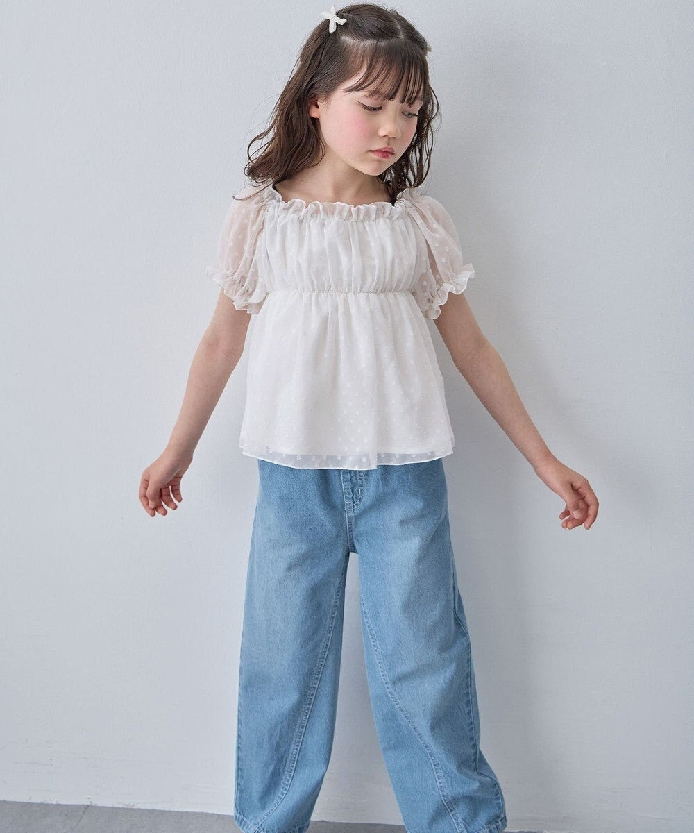 日本童裝 aF#a325 2Way 吊帶露肩上衣 110-160cm 女童款 夏季 TOPS