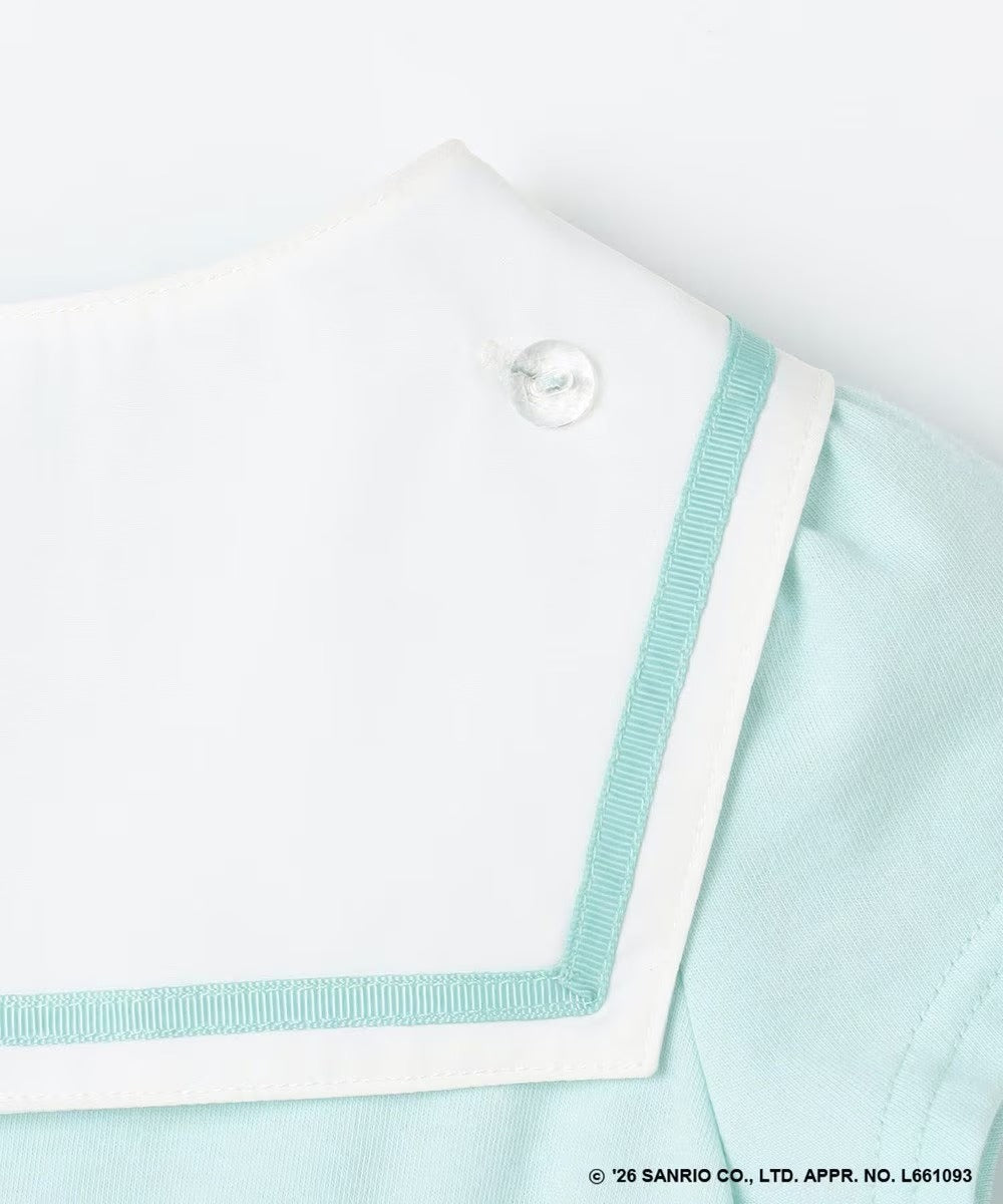 日本童裝 aF#a325 x Sanrio Cinnamoroll 2Way 領可拆 水手領連身裙 100-150cm 女童款 夏季 DRESSES