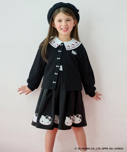 日本童裝 ANY#26 x Sanrio Hello Kitty 蝴蝶扣外套 100-150cm 女童款 秋季 OUTERWEAR 聖誕紅/新年紅