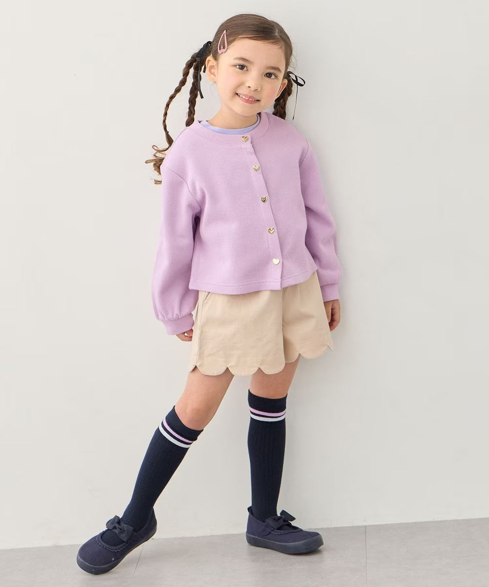 日本童裝 aF#a325 心型扣針織外套 90-150cm 女童款 春季 OUTERWEAR