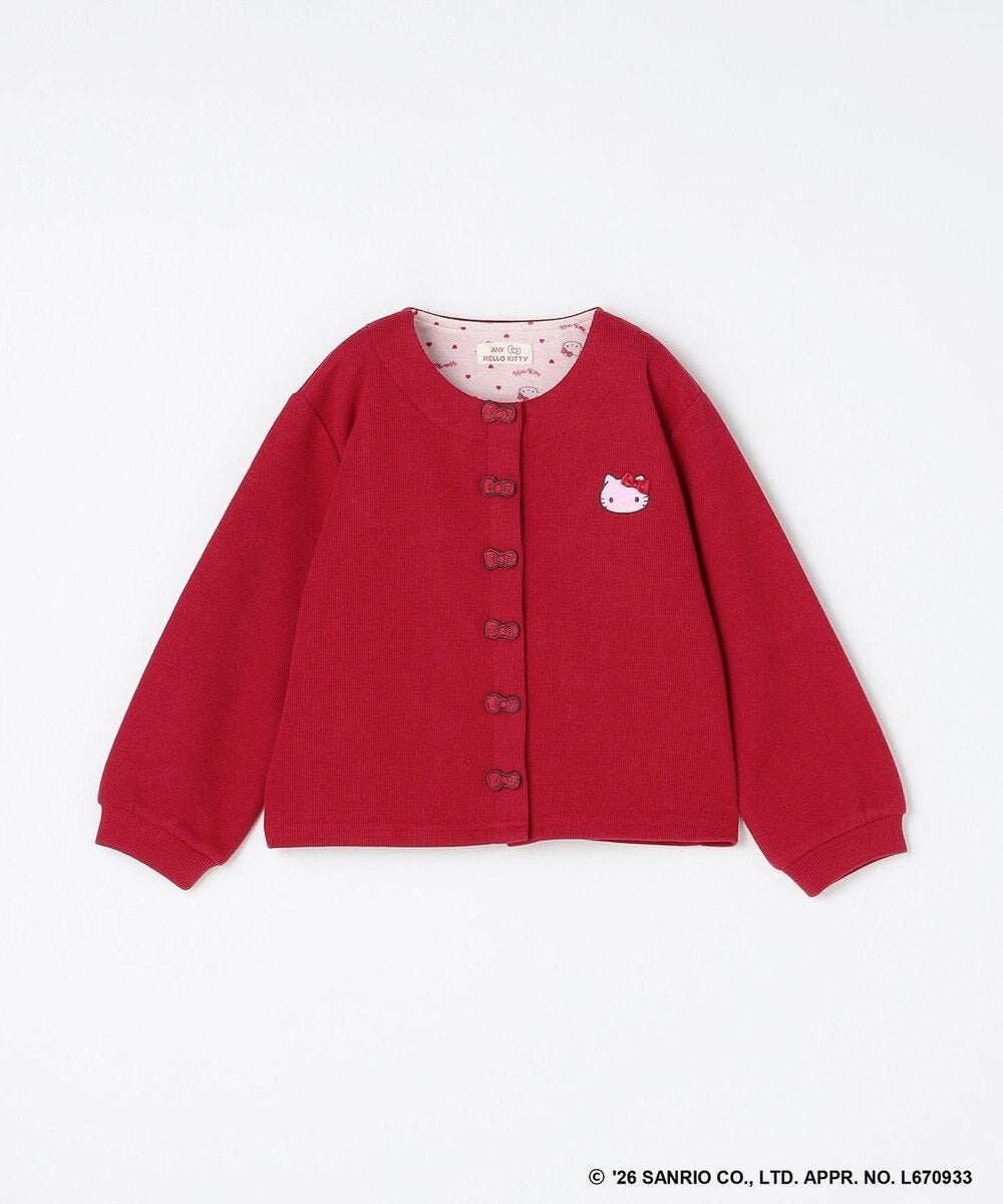 日本童裝 ANY#26 x Sanrio Hello Kitty 蝴蝶扣外套 100-150cm 女童款 秋季 OUTERWEAR 聖誕紅/新年紅
