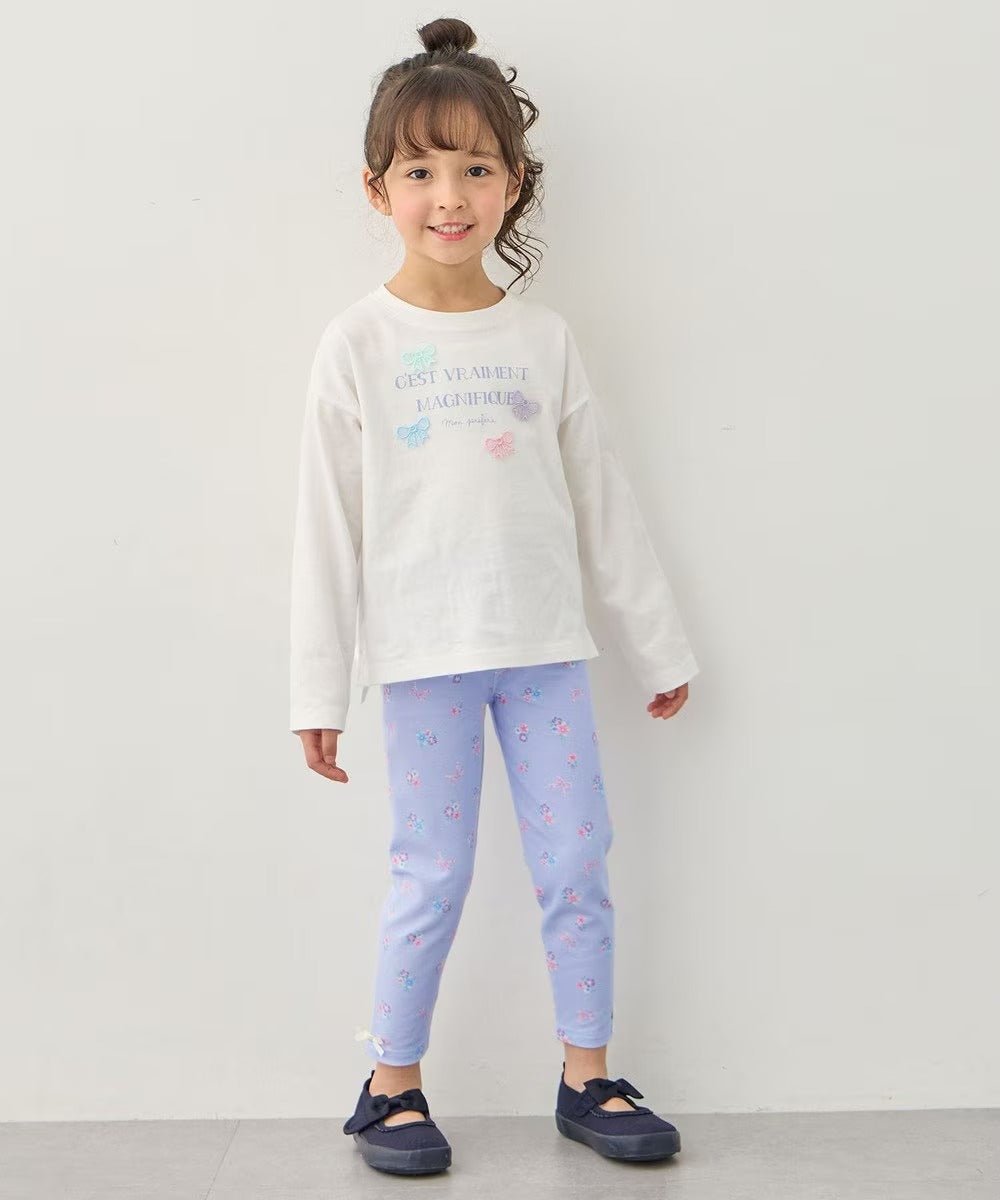 日本童裝 aF#a325 立體印花上衣 90-150cm 女童款 春季 TOPS