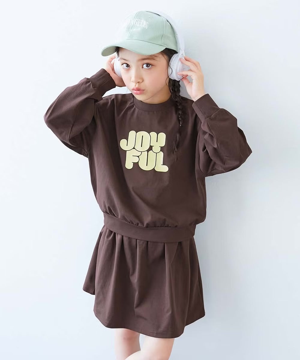 日本童裝 dev!rock 吸水速乾 抗起毛球 抗縮水 抗皺 兩件套裝 100-160cm 女童款 秋季 TOPS SKIRTS