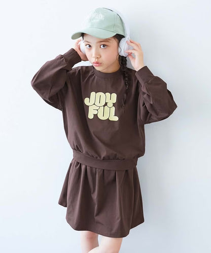 日本童裝 dev!rock 吸水速乾 抗起毛球 抗縮水 抗皺 兩件套裝 100-160cm 女童款 秋季 TOPS SKIRTS