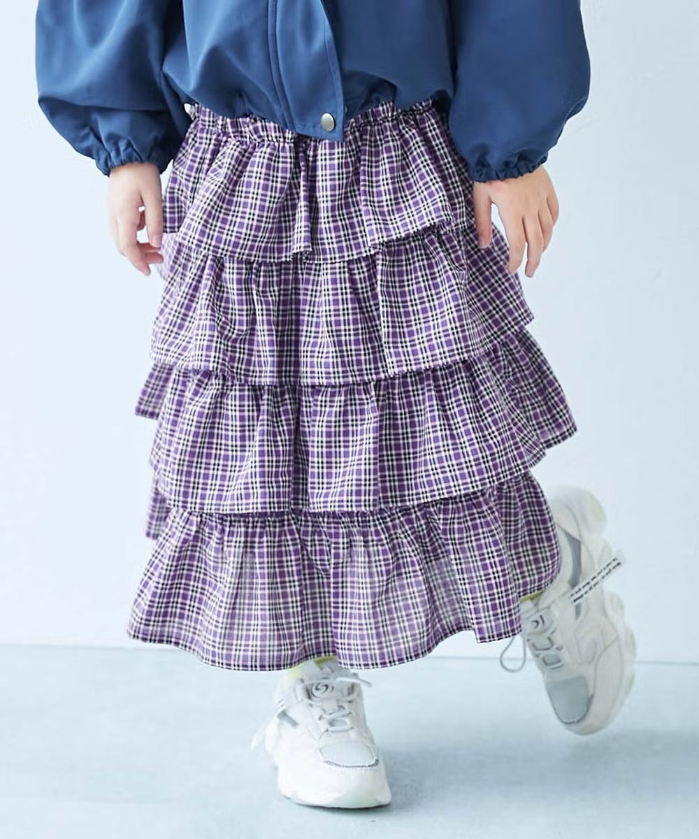 日本童裝 dev!rock 多層印花半裙 110-160cm 女童款 秋季 SKIRTS