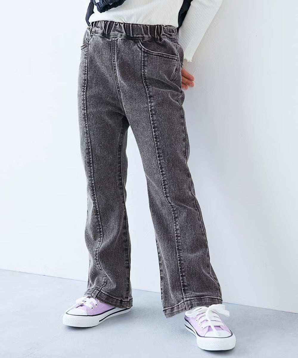 日本童裝 dev!rock 彈性牛仔喇叭長褲 100-160cm 女童款 秋季 PANTS