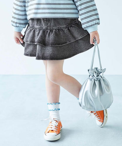 日本童裝 dev!rock 層層疊牛仔短裙 100-140cm 女童款 秋季 SKIRTS