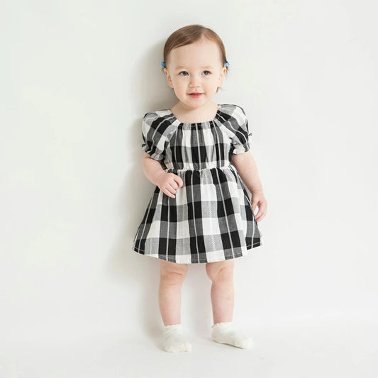 日本童裝 Branshes 格紋連衣 70-80cm 女童款 初生嬰兒 夏季 Jumpsuit 格仔系列
