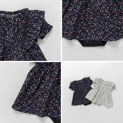 日本童裝 Branshes 碎花連衣 70-80cm 女童款 初生嬰兒 夏季 Jumpsuit