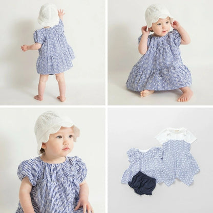 日本童裝 Branshes 蕾絲裙及短褲套裝 70-80cm 女童款 初生嬰兒 夏季 DRESSES PANTS