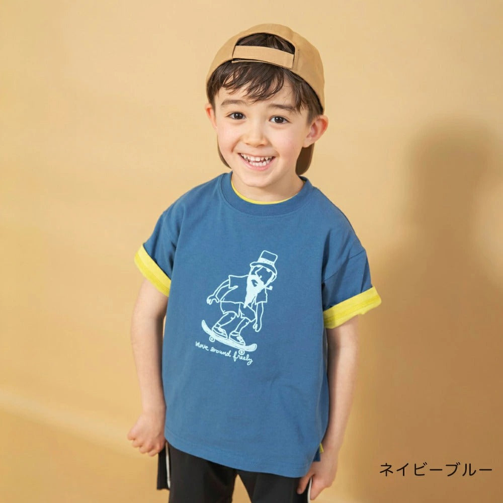 日本童裝 Branshes 印花短袖上衣 90-150cm 男童款 夏季 TOPS