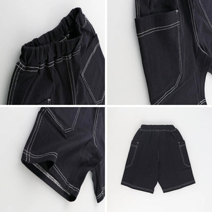 日本童裝 Branshes 吸汗速乾 拼接工裝短褲 90-150cm 男童款 夏季 PANTS