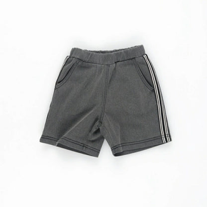 日本童裝 Branshes 復古側條紋牛仔短褲 80-150cm 男童款 夏季 PANTS