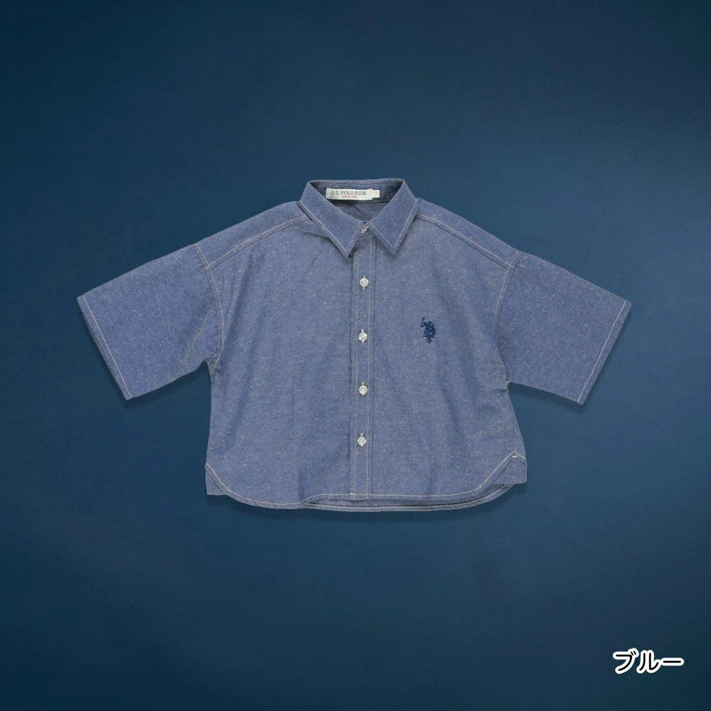 日本童裝 Branshes 【U.S. POLO ASSN.】刺繡短袖襯衫 90-150cm 男童款 夏季 TOPS