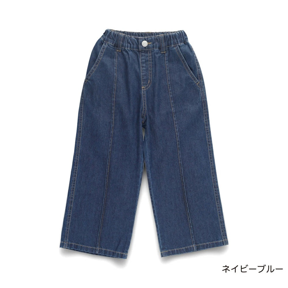 日本童裝 Branshes 牛仔寬褲 90-150cm 女童款 夏季 PANTS