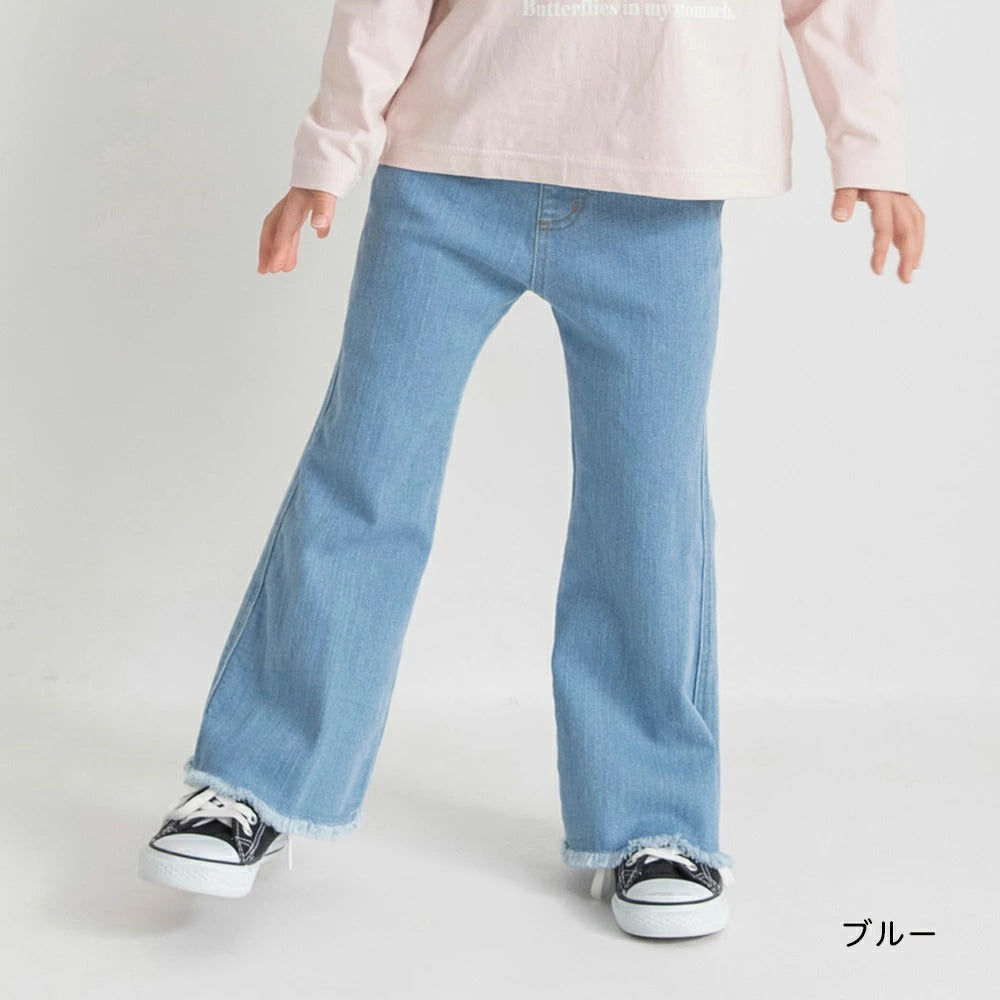 日本童裝 Branshes 流蘇喇叭牛仔褲 90-150cm 女童款 夏季 PANTS