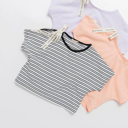 日本童裝 Branshes 蝴蝶結露肩上衣 80-150cm 女童款 夏季 TOPS