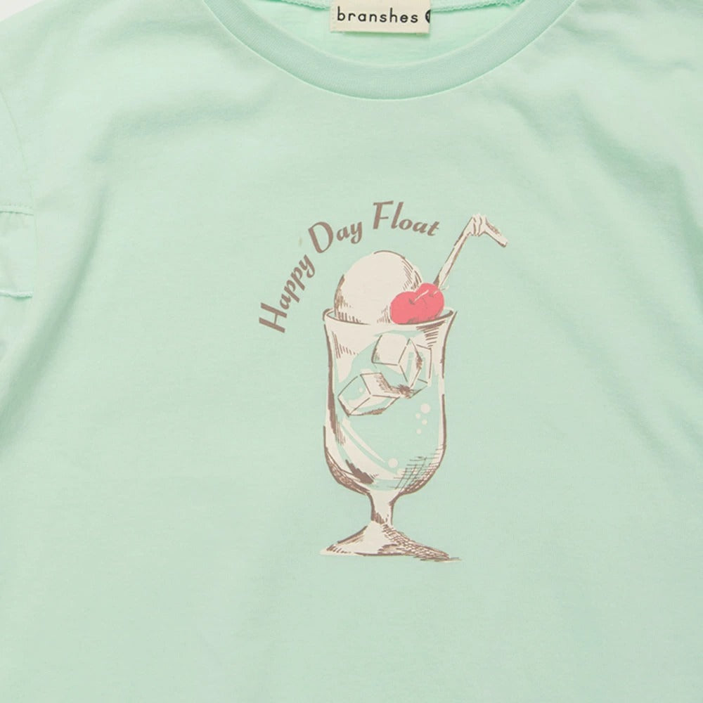 日本童裝 Branshes 吸水速乾 荷葉邊袖短袖上衣 80-150cm 女童款 夏季 TOPS