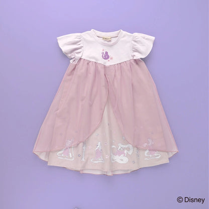 日本童裝 Branshes x Disney Frozen 薄紗拼接連身裙 90-130cm 女童款 夏季 DRESSES