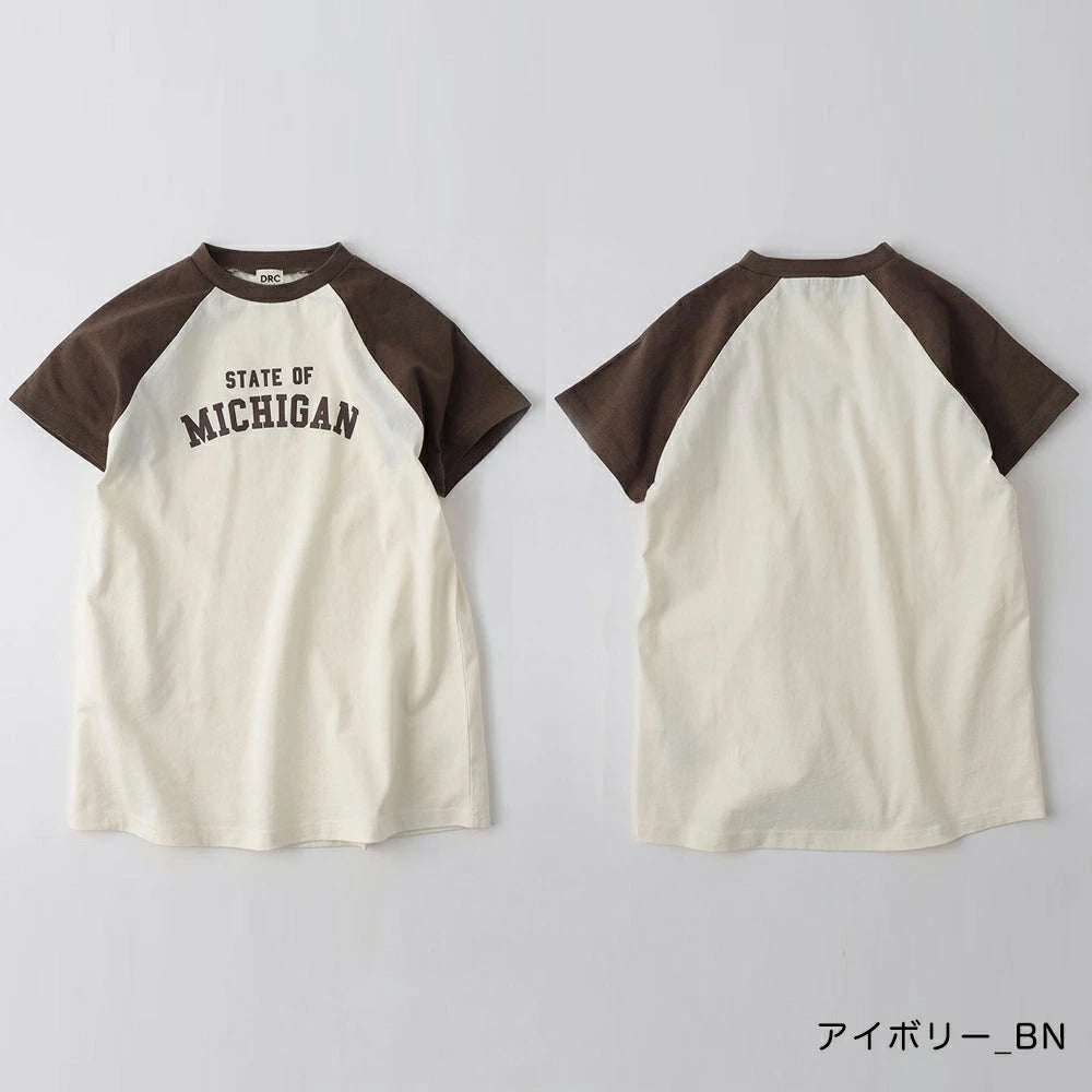 日本童裝 Branshes 插肩短袖連身裙 100-150cm 女童款 夏季 DRESSES