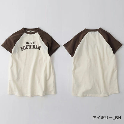 日本童裝 Branshes 插肩短袖連身裙 100-150cm 女童款 夏季 DRESSES