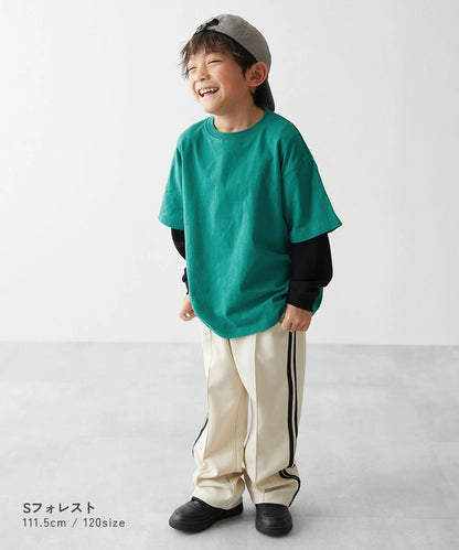 日本童裝 dev!rock 假兩件上衣 100-160cm 男童款 TOPS 春季