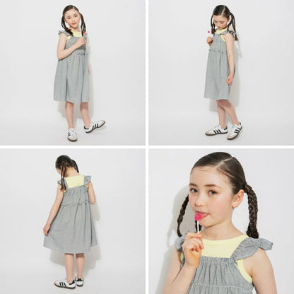 日本童裝 Branshes【Ou? by EDWIN】荷葉邊連身裙 90-150cm 女童款 夏季 DRESSES