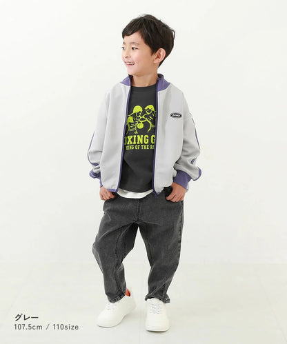 日本童裝 dev!rock 側條紋拉鍊外套 100-160cm 男童款/女童款 OUTERWEAR 春季