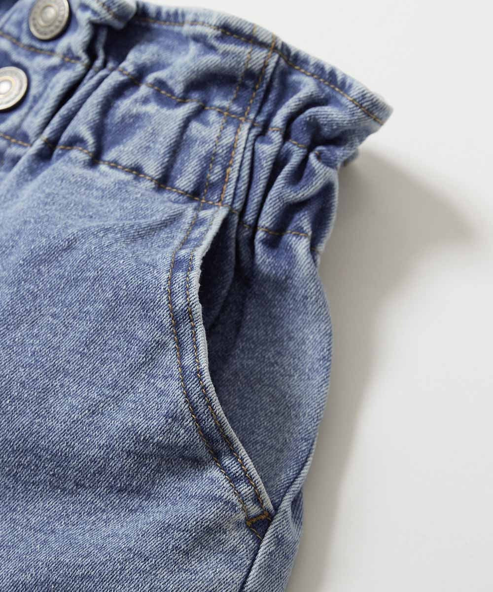 日本童裝 dev!rock 高腰荷葉邊牛仔短褲 100-160cm 女童款 夏季 PANTS