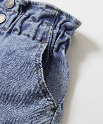 日本童裝 dev!rock 高腰荷葉邊牛仔短褲 100-160cm 女童款 夏季 PANTS